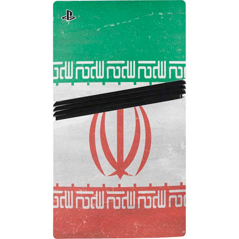 Iran Flag Distressed PS5 Pro Bundle Skin